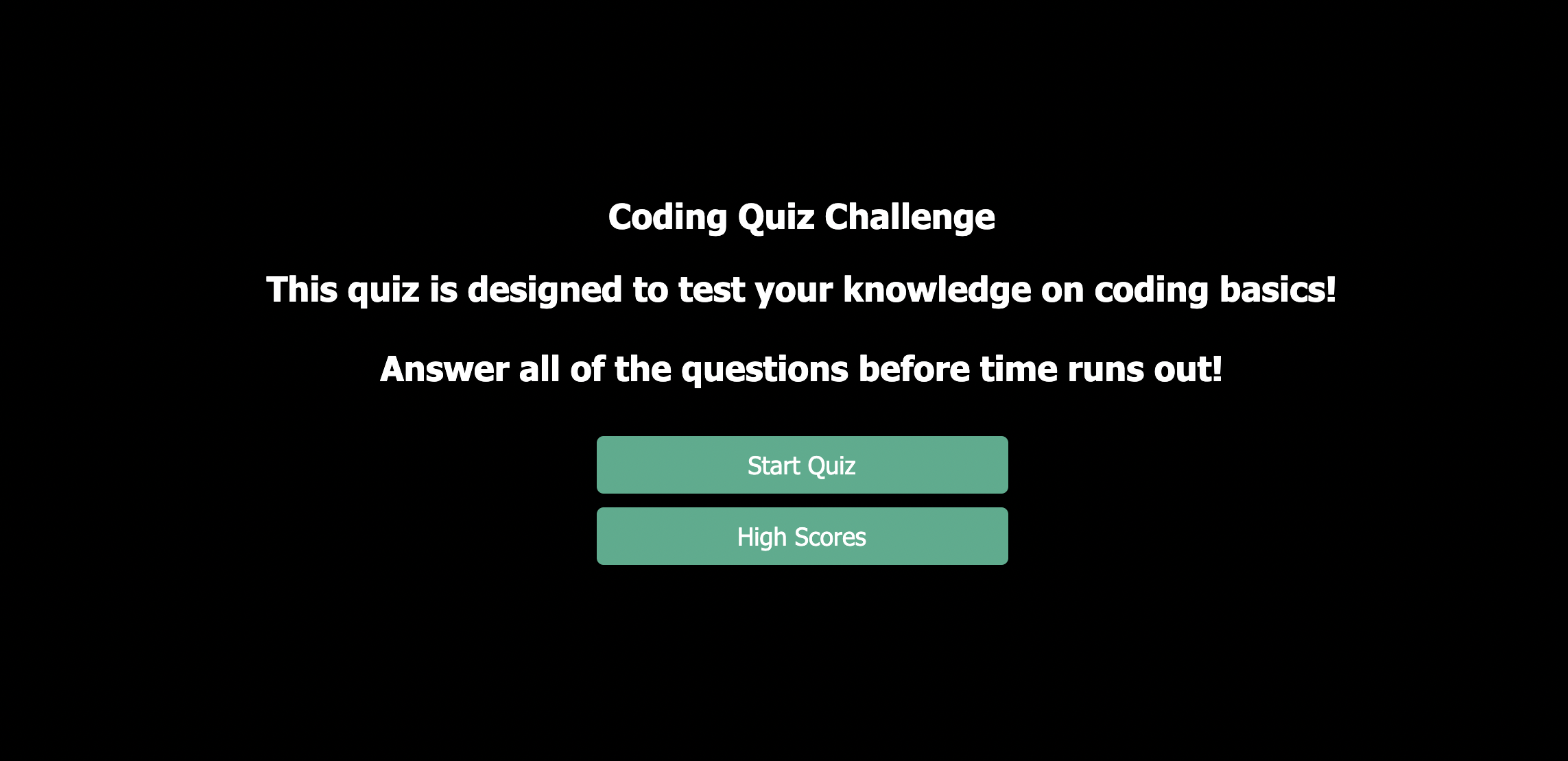 Code Quiz